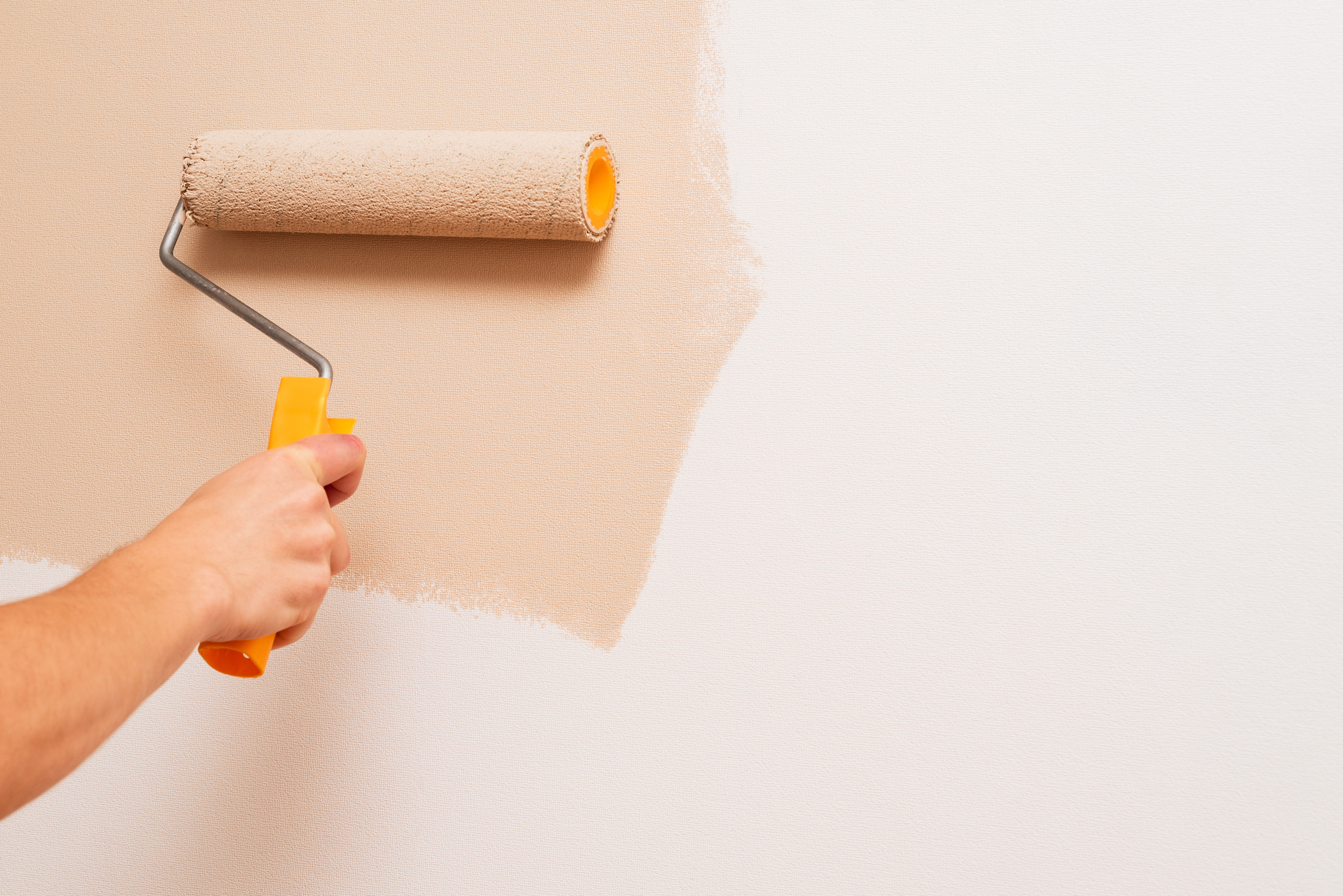 Paint the walls with a roller